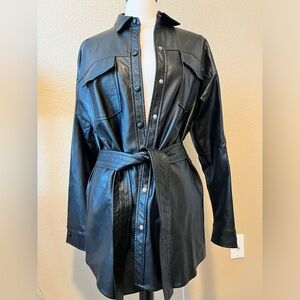 JLUXLABEL Faux Leather Jacket